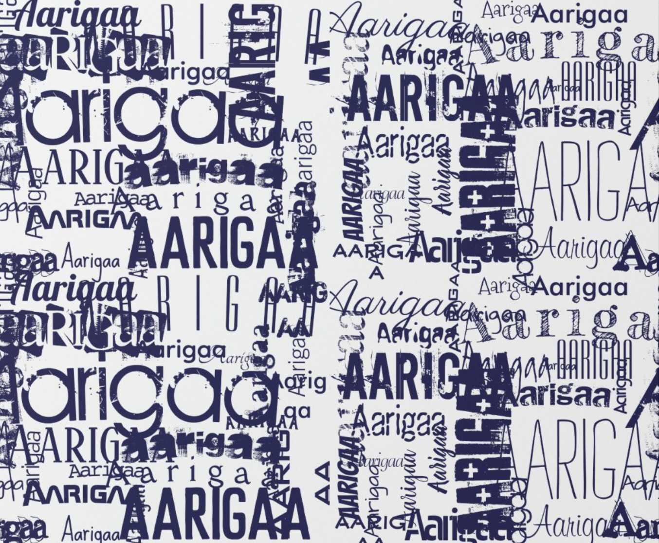 Aarigaa Wrapping Paper - White & Navy
