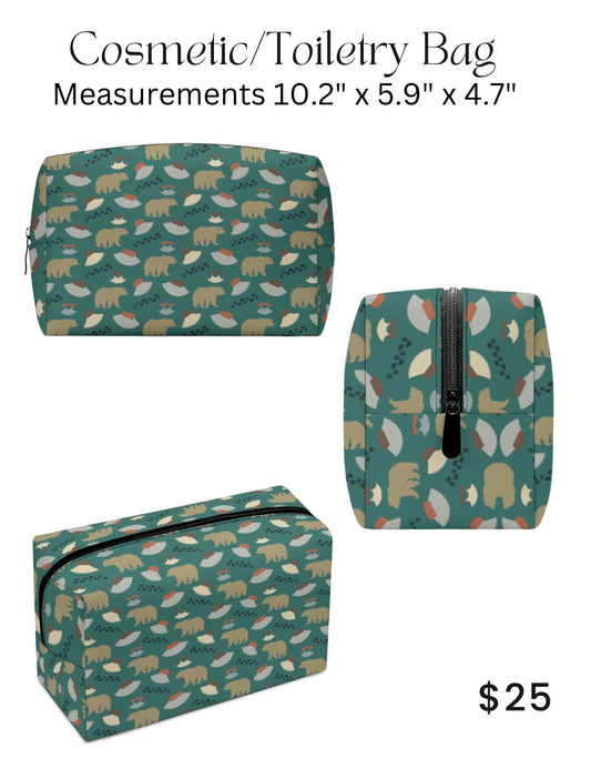 Green Bears & Ulus Cosmetic/Toiletry Bag