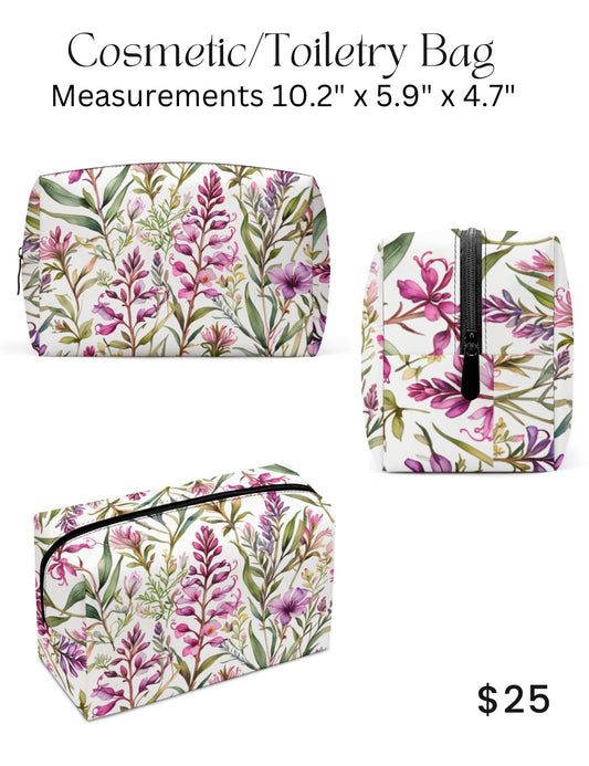 Fireweed White Cosmetic/Toiletry Bag